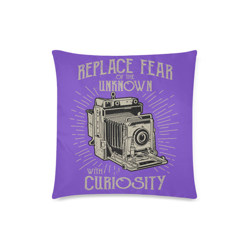 Replace Fear Purple Custom Zippered Pillow Case 18"x18"(Twin Sides)