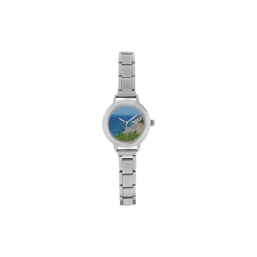 Block Island Bluffs - Block Island, Rhode Island Women's Italian Charm Watch(Model 107)