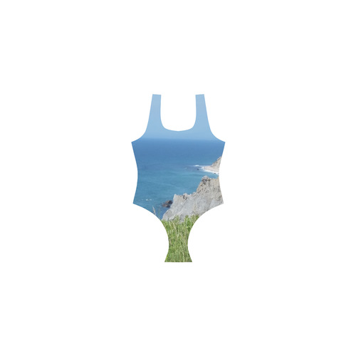Block Island Bluffs - Block Island, Rhode Island Vest One Piece Swimsuit (Model S04)