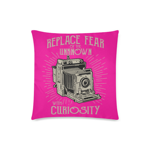 Replace Fear Pink Custom Zippered Pillow Case 18"x18"(Twin Sides)