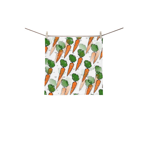 Carrot Popart by NIco Bielow Square Towel 13“x13”