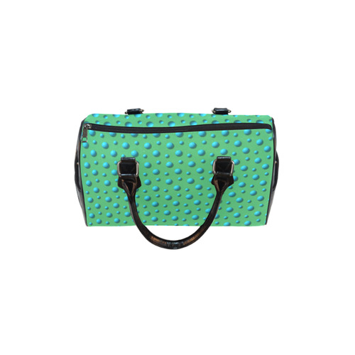 Terrific Turquoise Polka Dots on Glorious Green Boston Handbag (Model 1621)