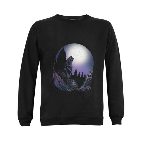 Howling Wolf Gildan Crewneck Sweatshirt(NEW) (Model H01)