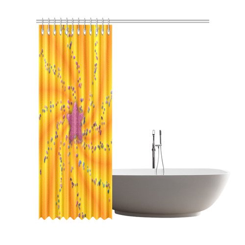 mango swirl Shower Curtain 72"x84"