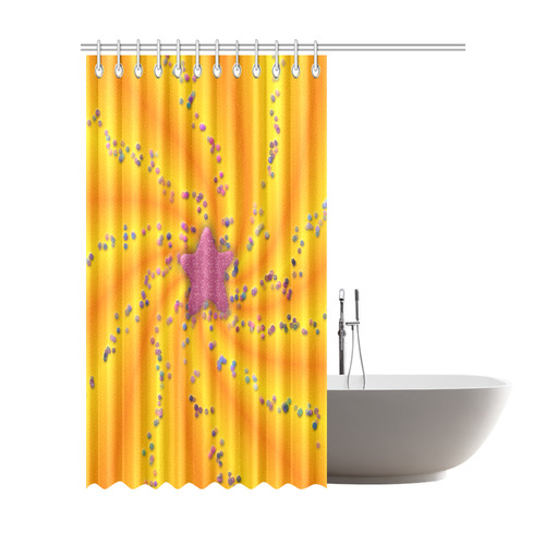 mango swirl Shower Curtain 72"x84"