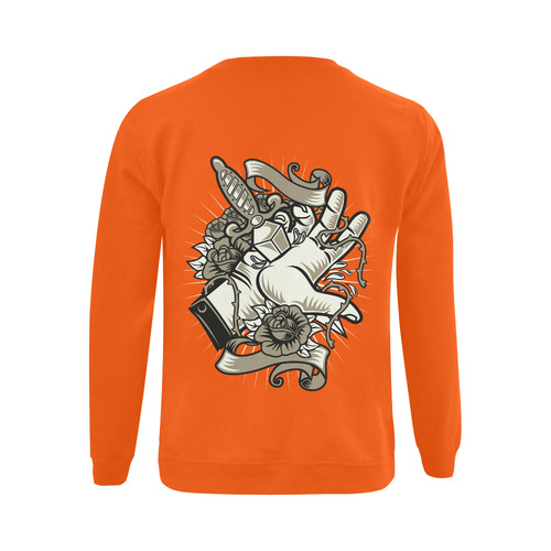 Sacrifice Orange Gildan Crewneck Sweatshirt(NEW) (Model H01)