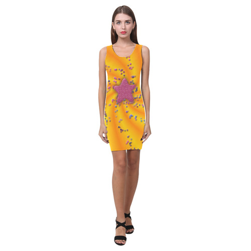 mango swirl Medea Vest Dress (Model D06)