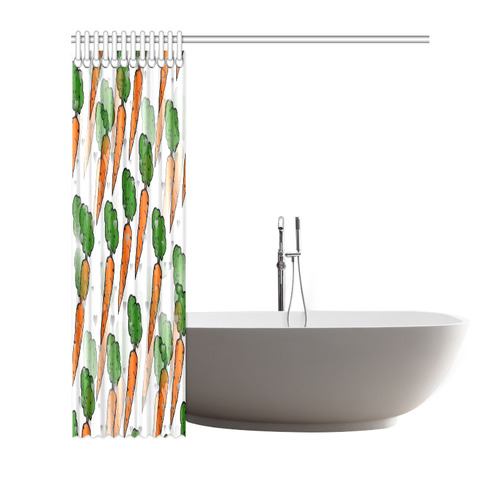 Carrot Popart by NIco Bielow Shower Curtain 72"x72"