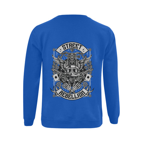 Street Rebellion Blue Gildan Crewneck Sweatshirt(NEW) (Model H01)