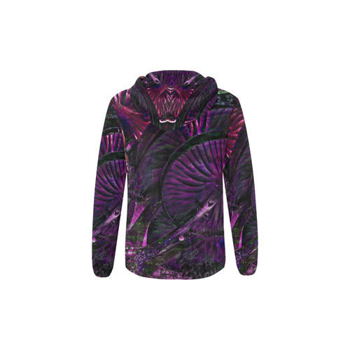 Shroom Art All Over Print Full Zip Hoodie for Kid (Model H14)