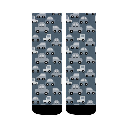 gray cartoon cars Crew Socks