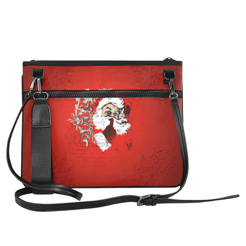 Christmas time, Santa Claus Slim Clutch Bag (Model 1668)