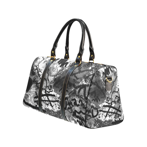 Abstract Sketch New Waterproof Travel Bag/Large (Model 1639)