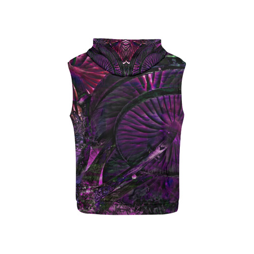 Shroom Art All Over Print Sleeveless Hoodie for Kid (Model H15)