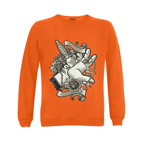 Sacrifice Orange Gildan Crewneck Sweatshirt(NEW) (Model H01)