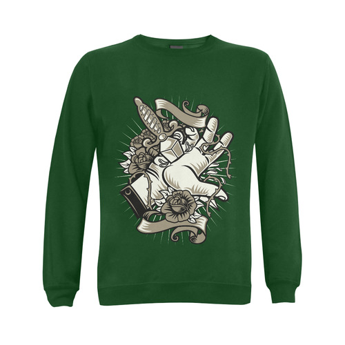 Sacrifice Green Gildan Crewneck Sweatshirt(NEW) (Model H01)