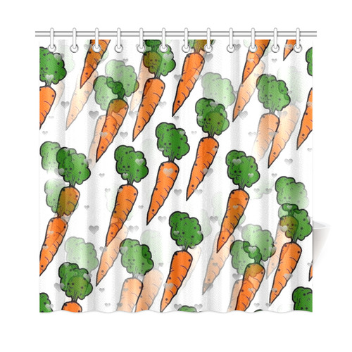 Carrot Popart by NIco Bielow Shower Curtain 72"x72"