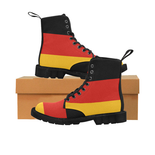 German Flag Colored Stripes Martin Boots for Men (Black) (Model 1203H)