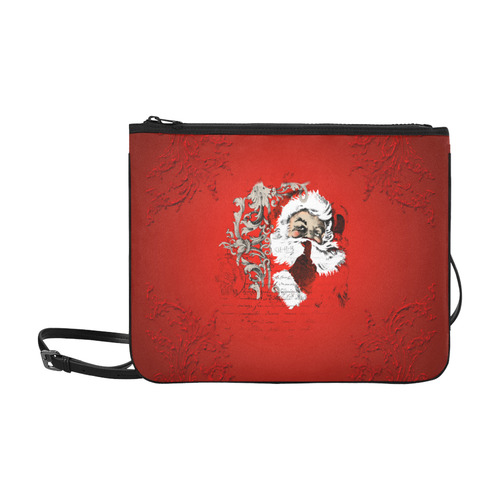 Christmas time, Santa Claus Slim Clutch Bag (Model 1668)