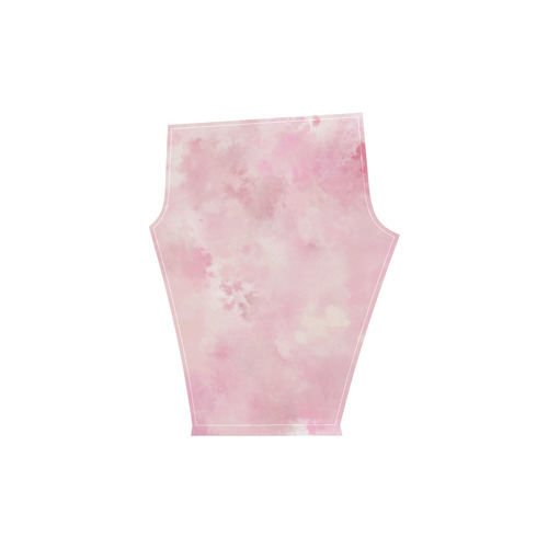 Pink rose fuscia batik look Women's Low Rise Capri Leggings (Invisible Stitch) (Model L08)