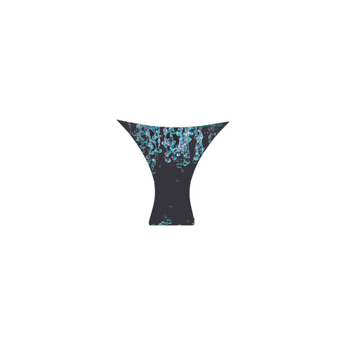Blue Bubbles on Black Background Photo Custom Bikini Swimsuit (Model S01)