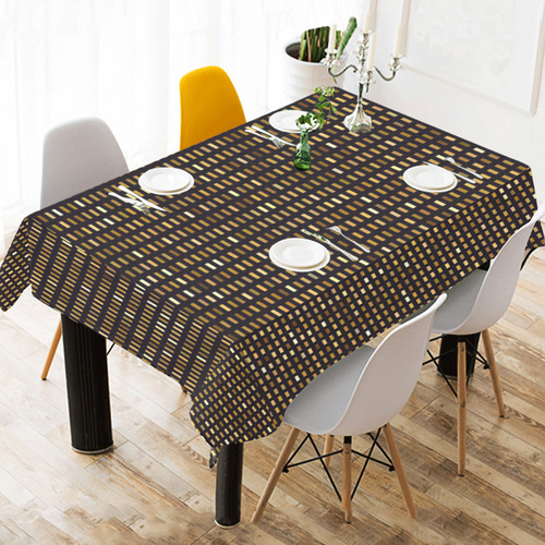 Mosaic Pattern 1 Cotton Linen Tablecloth 52"x 70"