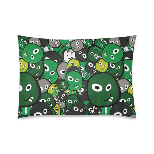 green doodle monsters Custom Zippered Pillow Case 20"x30"(Twin Sides)