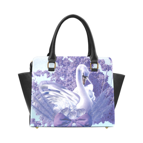 mystic swan Rivet Shoulder Handbag (Model 1645)