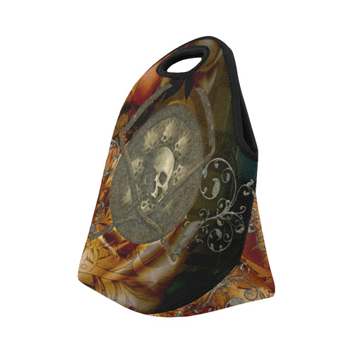 Awesome creepy skulls Neoprene Lunch Bag/Small (Model 1669)