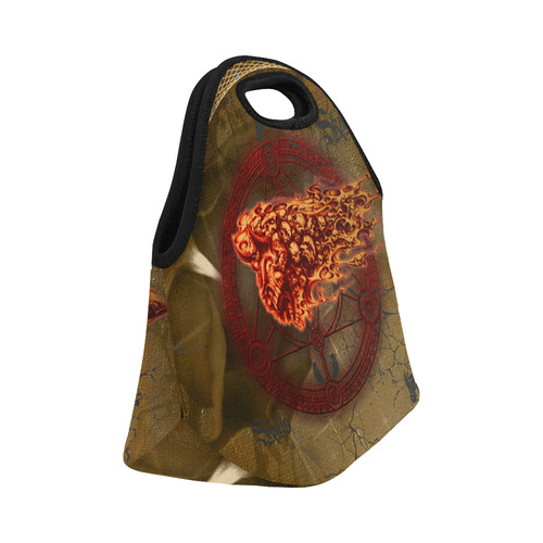 Awesome, creepy flyings skulls Neoprene Lunch Bag/Small (Model 1669)