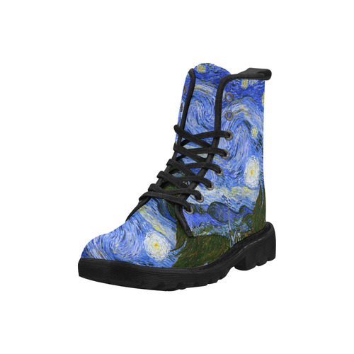 Van Gogh Starry Night Martin Boots for Women (Black) (Model 1203H)