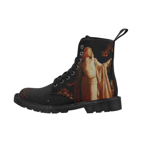 Cinderella Maxfield Parrish Fine Fantasy Art Martin Boots for Women (Black) (Model 1203H)
