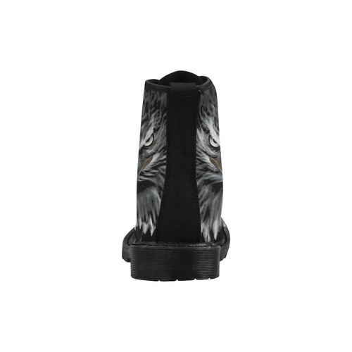 Strong EAGLE Face black Martin Boots for Women (Black) (Model 1203H)
