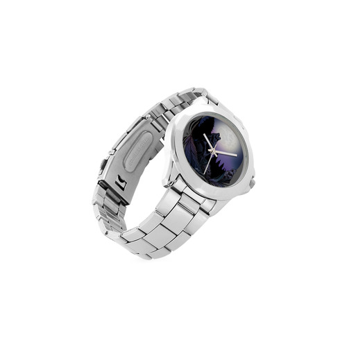 Howling Wolf Unisex Stainless Steel Watch(Model 103)