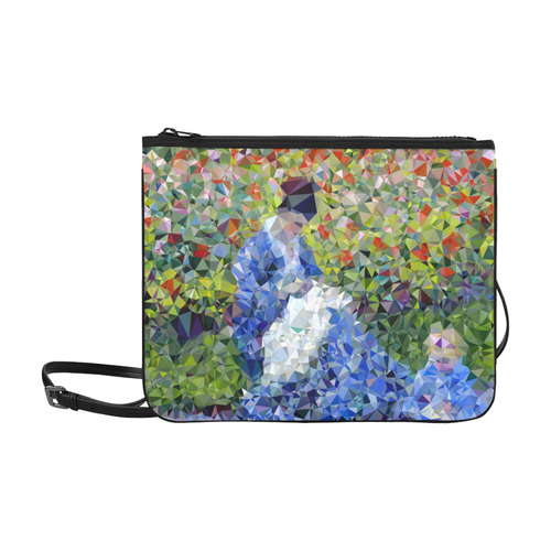 Madame Monet Child Garden Triangles Slim Clutch Bag (Model 1668)