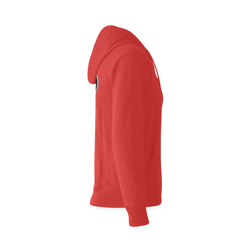 Mystical Sugar Skull Elephant Red Oceanus Hoodie Sweatshirt (Model H03)
