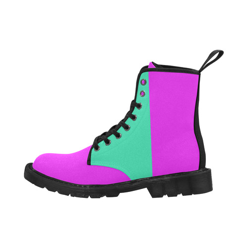 Only two Colors: Pink - Light Ocean Green Martin Boots for Women (Black) (Model 1203H)