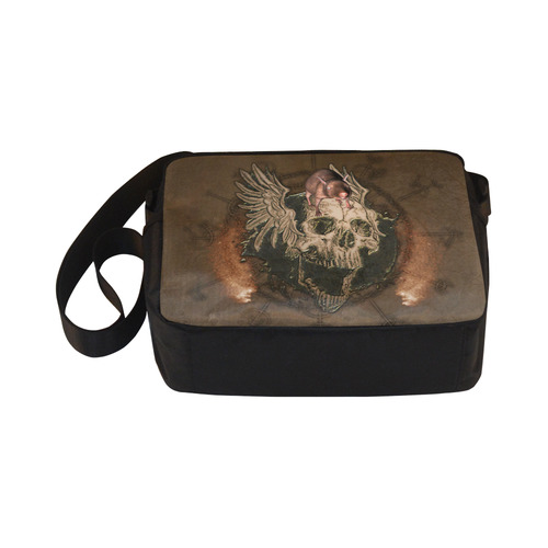 Awesome skull with rat Classic Cross-body Nylon Bags (Model 1632)