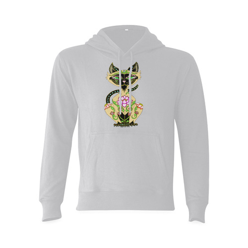 Siamese Cat Sugar Skull Grey Oceanus Hoodie Sweatshirt (Model H03)
