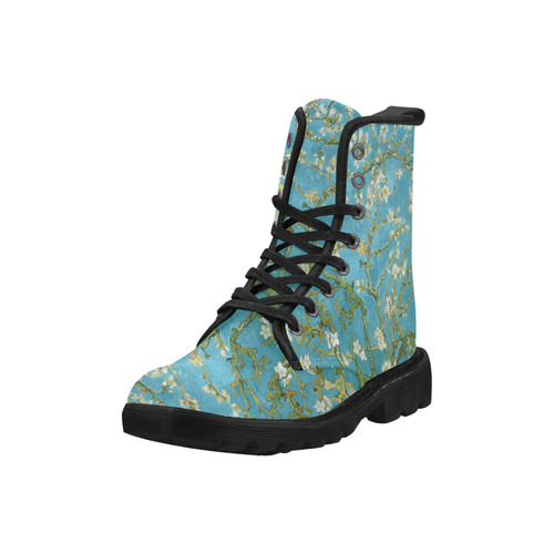 Vincent Van Gogh Blossoming Almond Tree Martin Boots for Women (Black) (Model 1203H)