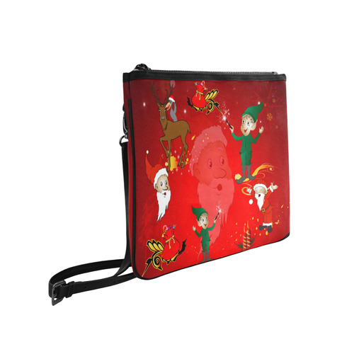 Funny christmas design Slim Clutch Bag (Model 1668)