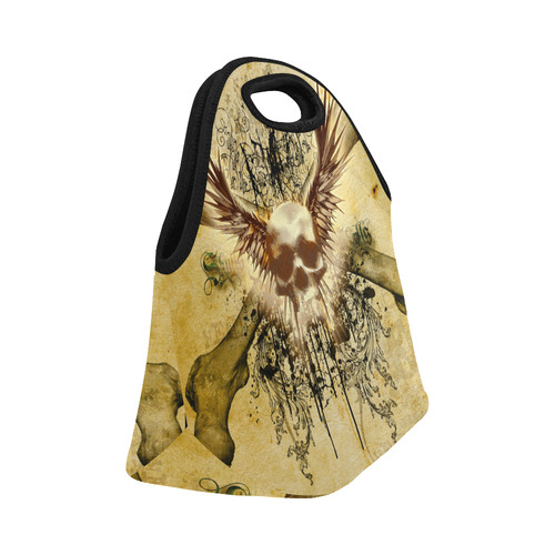 Amazing skull, wings and grunge Neoprene Lunch Bag/Small (Model 1669)