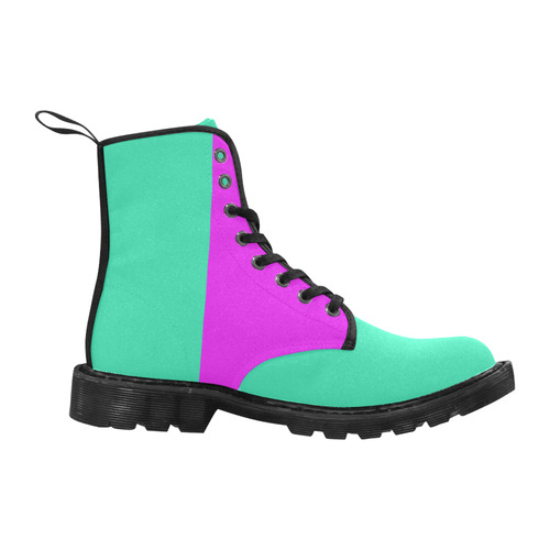 Only two Colors: Pink - Light Ocean Green Martin Boots for Women (Black) (Model 1203H)