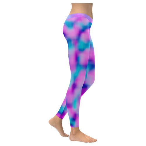 Colorful design by J.Stas Women's Low Rise Leggings (Invisible Stitch) (Model L05)