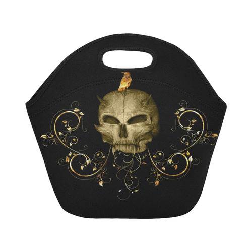 The golden skull Neoprene Lunch Bag/Small (Model 1669)