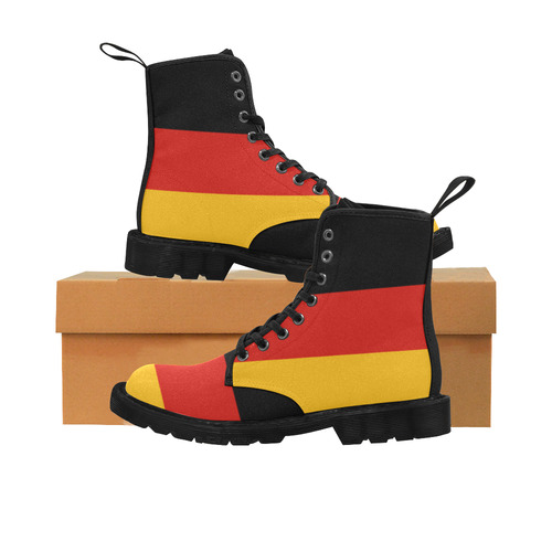 German Flag Colored Stripes Martin Boots for Women (Black) (Model 1203H)