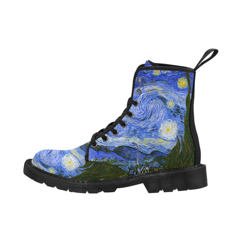 Van Gogh Starry Night Martin Boots for Women (Black) (Model 1203H)