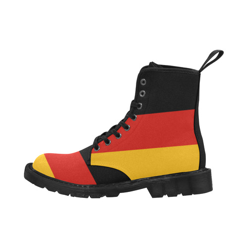 German Flag Colored Stripes Martin Boots for Women (Black) (Model 1203H)