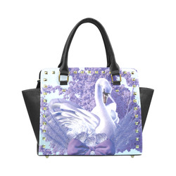 mystic swan Rivet Shoulder Handbag (Model 1645)