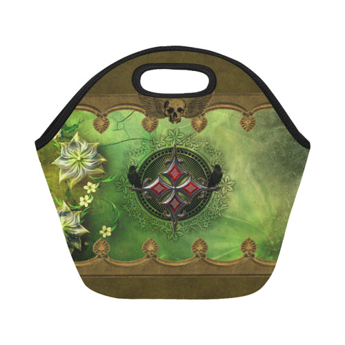 Wonderful gothic design with skull Neoprene Lunch Bag/Small (Model 1669)